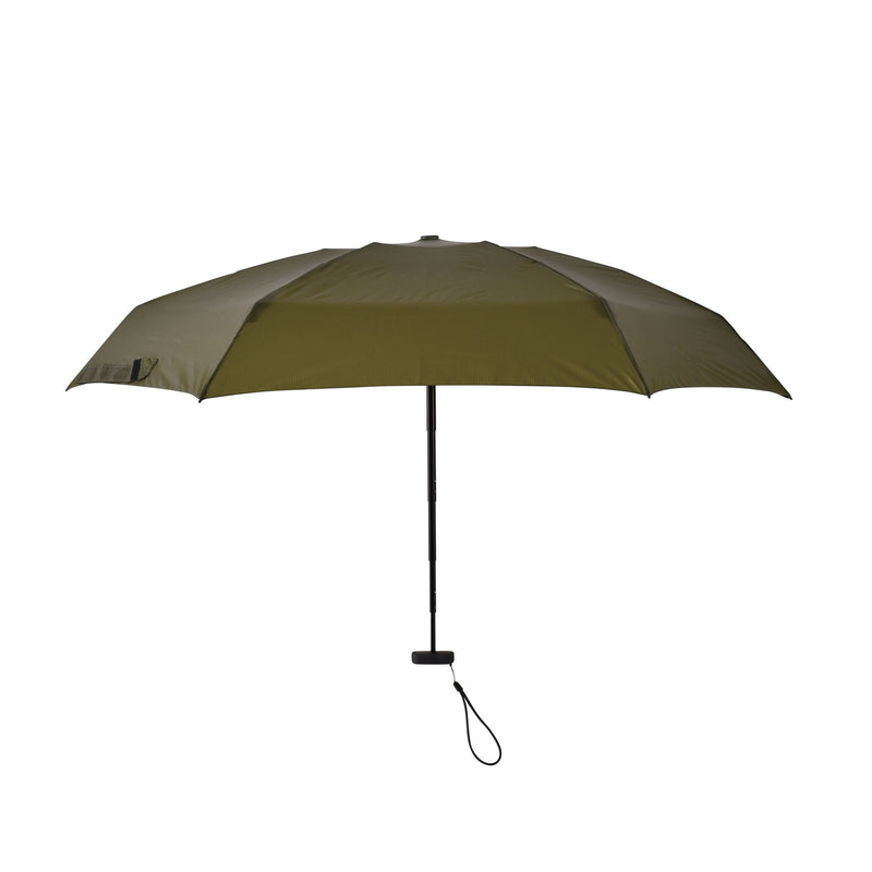 収納時14.8cmの超コンパクト折りたたみ傘【フラットライトマイクロ】（アンティークグリーン）