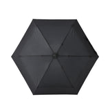 収納時14.8cmの超コンパクト折りたたみ傘【フラットライトマイクロ】（ブラック）