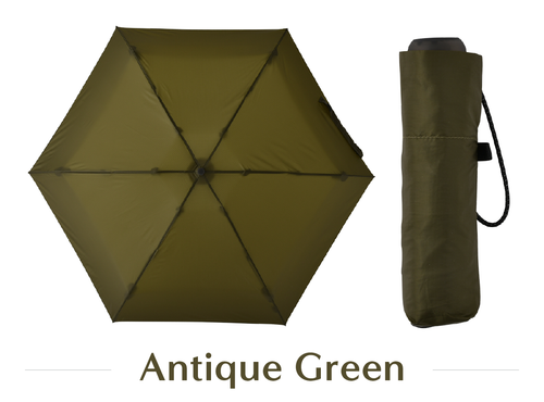 省スペースで傘を常備する新発想の折りたたみ傘【オルタナスリム50】（アンティークグリーン）