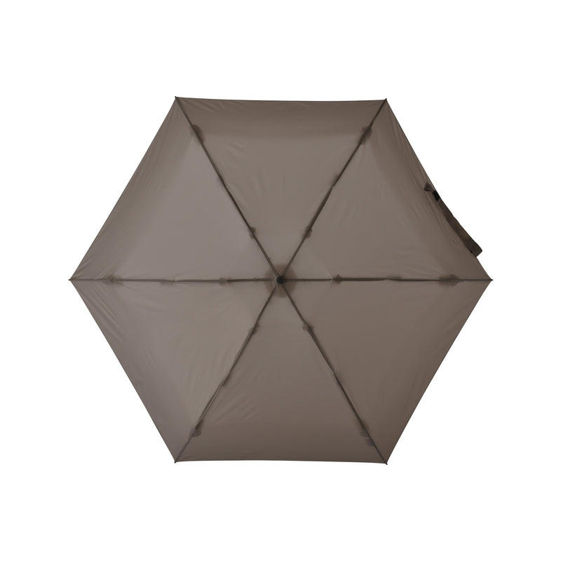 省スペースで傘を常備する新発想の折りたたみ傘【オルタナスリム50】（トープ）