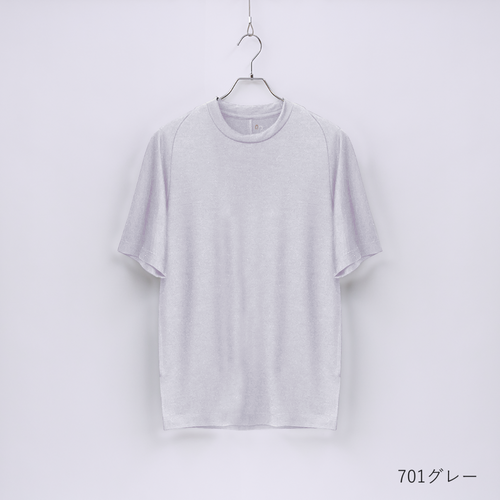 【ライトグレー】『どんなに動いてもストレスを感じない快適な着心地』のC FLEX　ウールTシャツ