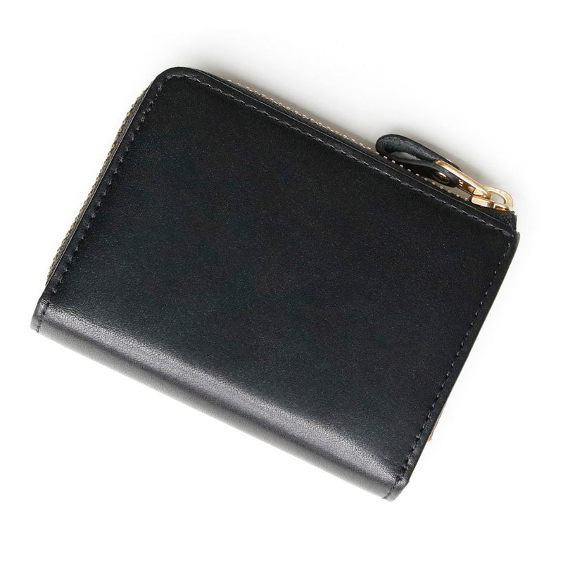 お札が折れない構造でサッと使い易いL字ファスナーミニ財布 SATTO L / BLACK