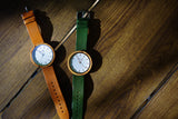 わずか26g、ベルト付け替えも可能な栃木レザー×オリーブ製文字盤のこだわり腕時計