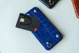 【高品質クロコ型押し革】で作るワイドベルト×カードポケットタイプiPhoneケース