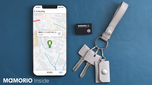 MAMORIO搭載、「鍵の迷子ゼロに挑戦」ループ状に仕上げた便利で素敵なキーフォブ、スマートキーリングsaffiano