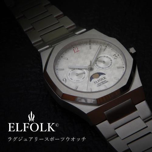 【エルフォルク / リリー02】ELFOLK / Lillie-02　日本製ムーンフェイズ腕時計