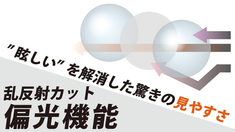 表情が見える薄色レンズの偏光機能付きサングラス （2モデル 各4カラー）FLW-001/FLW-002