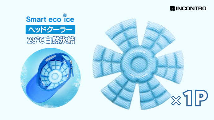 Smart eco ice 　ヘッドクーラー　28℃氷結　帽子用