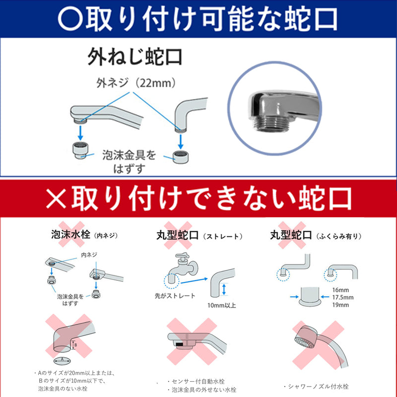 あっとホワイト（外ねじ蛇口用）×1／11000006