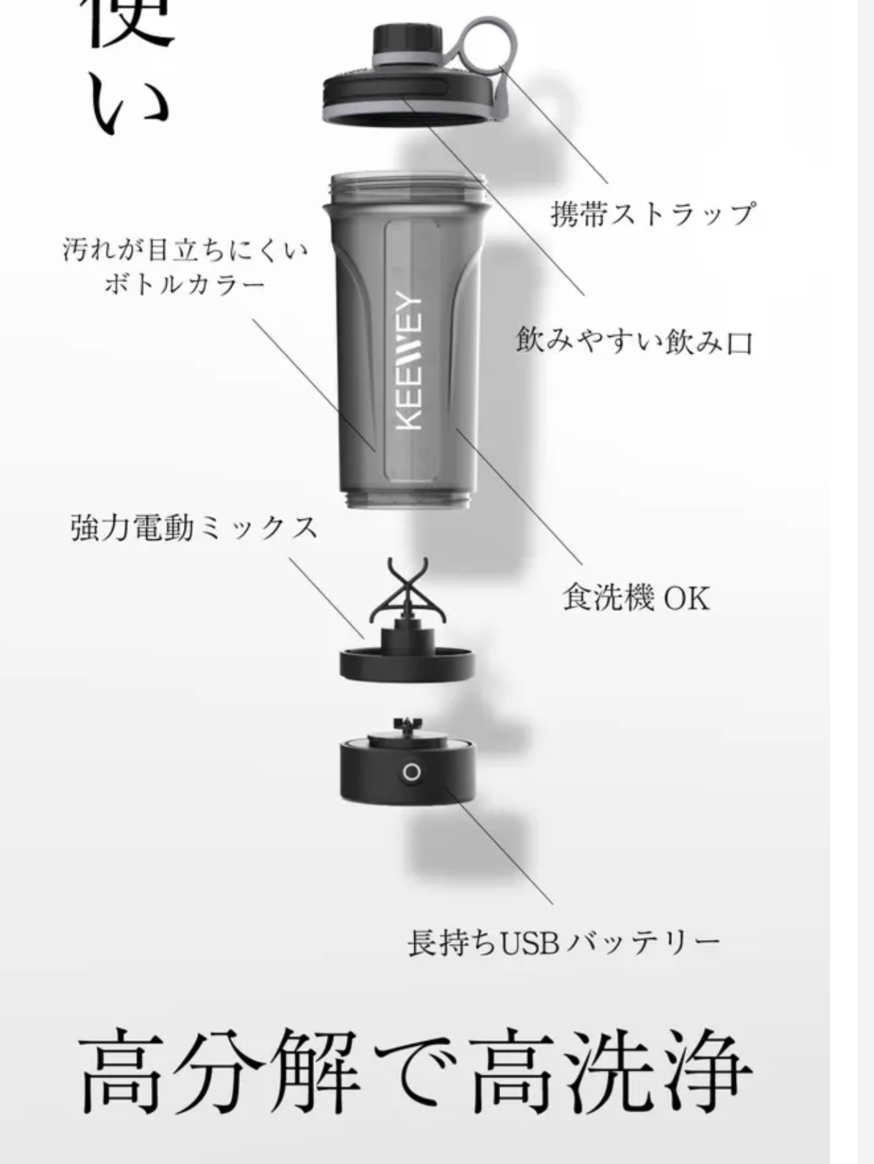 【トレーニング愛好家必見】次世代の電動プロテインシェイカー「KEEWEY」