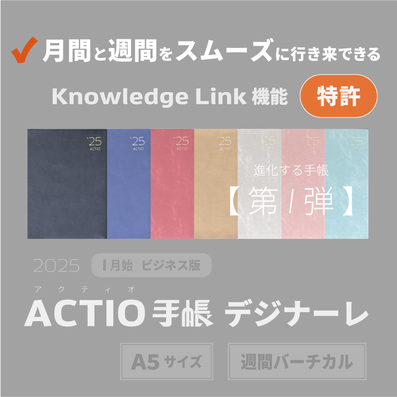 2025年1月始・ACTIO手帳 デジナーレ