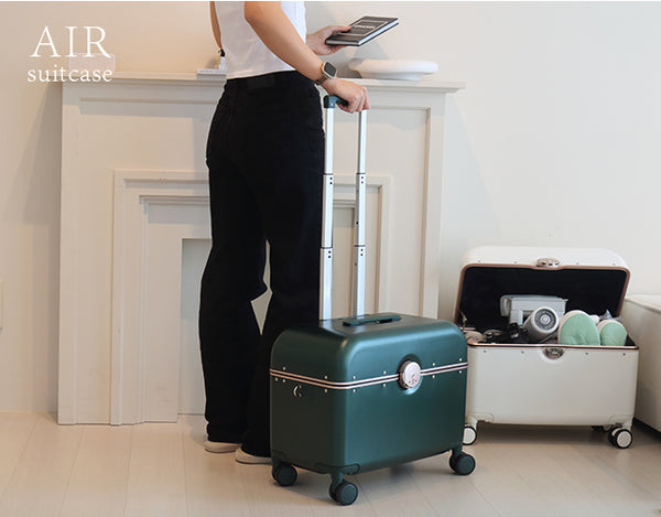 洗練されたデザイン！PC100%素材の使いやすい上開きスーツケースAir新