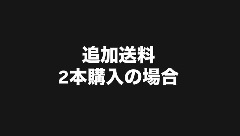 2本購入の方　追加運賃⁺300円