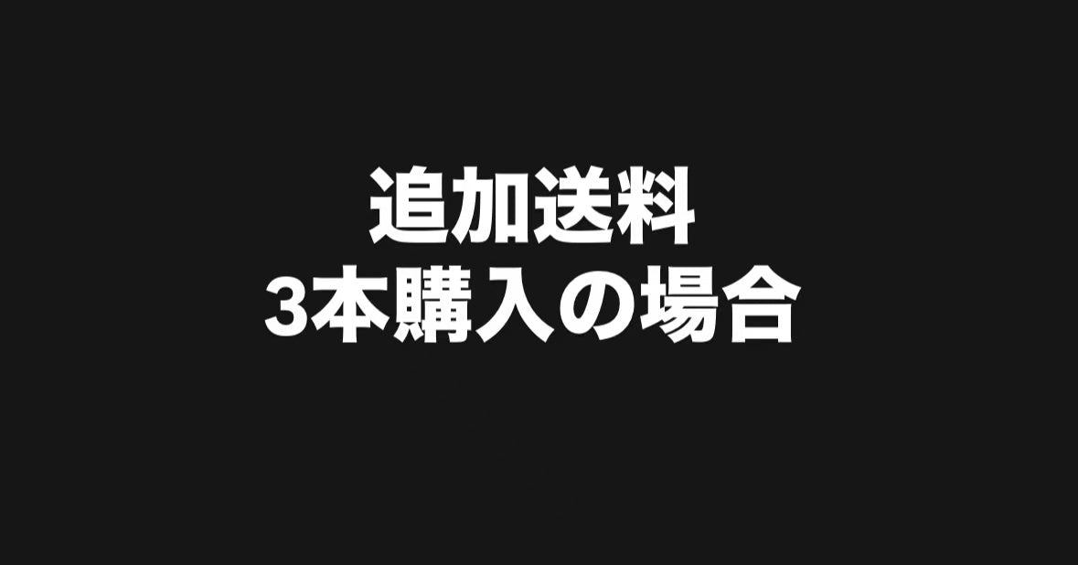 3本購入の方　追加運賃+500円