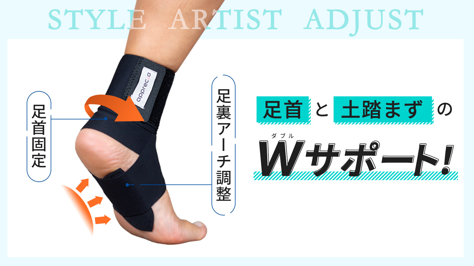 日常もスポーツも快適に!足首&土踏まずサポーターで筋肉使用量が最大78%UP！