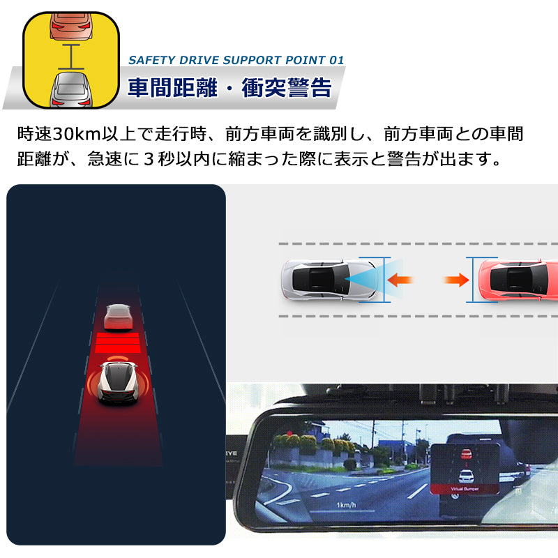 前も後ろもAIが監視！前後カメラ一体型ドライブレコーダーでより快適なドライブを