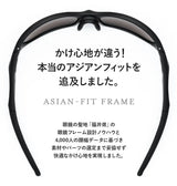 遮光性に優れながらも見やすい！メラニンカーボンレンズ採用アウトドア専用サングラス