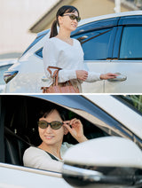 紫外線を徹底対策！目と肌にやさしいメラニン偏光レンズのアイケアスポーツサングラス　EF-S209M