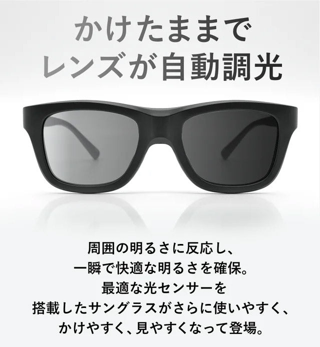 一瞬で眩しさを制御！かけやすさと見やすさを兼ね備えたＡ－ＦＩＴ瞬間調光サングラス