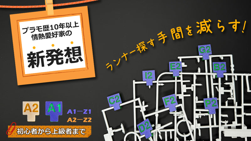 プラモデル作りの相棒、ランナー探す手間を軽減‐見やすい【ランナー識別クリップ】