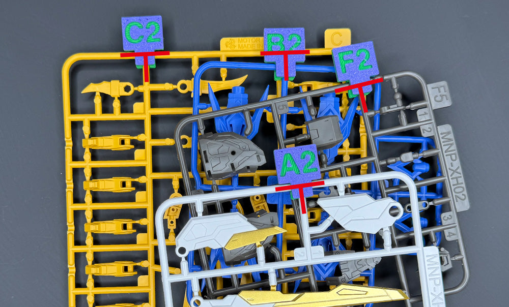 プラモデル作りの相棒、ランナー探す手間を軽減‐見やすい【ランナー識別クリップ】