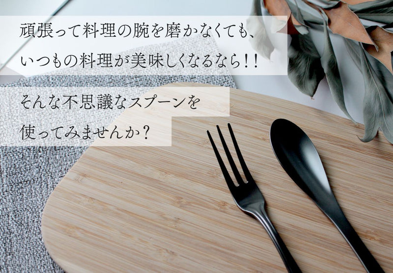 【黒艶ｘ機能性】 ずっと美味しい！元のスプーンに戻れない ｜パーフェクトスプーン カトラリー2セット