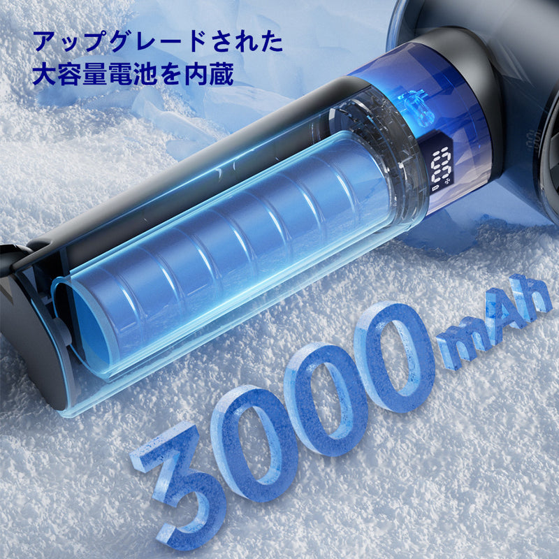 【一瞬で-16℃降温】猛暑でもひんやり！100段階風量調整可能なハンディファン