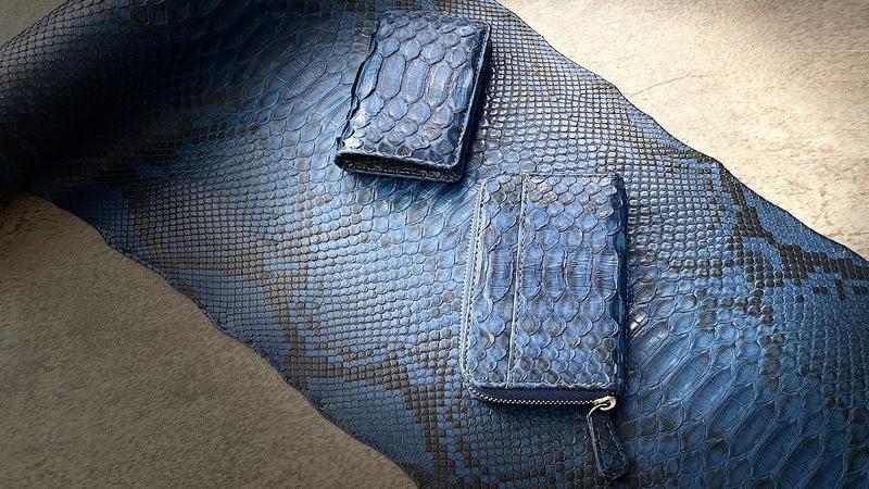巳年に纏う　パイソン藍染～コインケース＆ミニマムウォレット～