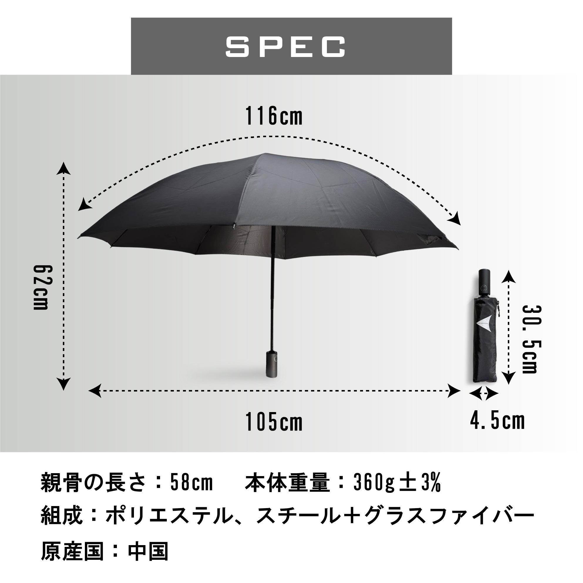 【GYAKUSOL-LIGHT】-PINK：周りを濡らさない傘最新軽量版