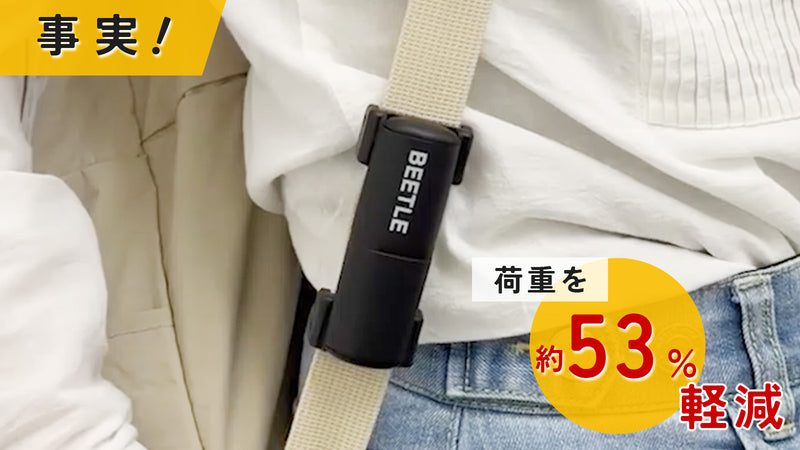 肩へのショックをサスペンションで軽減する、リュックのサスペンション