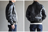 オールブラックでシックに着こなす・馬革A2レザージャケット