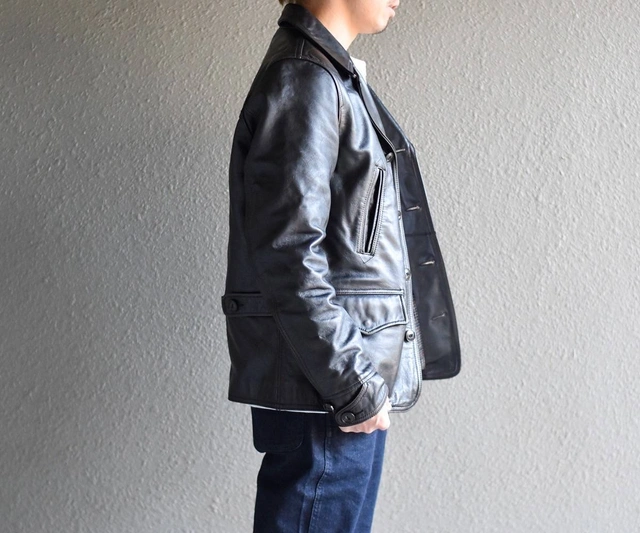 欧州産茶芯馬革がこなれ感を演出、大人顔レザージャケット