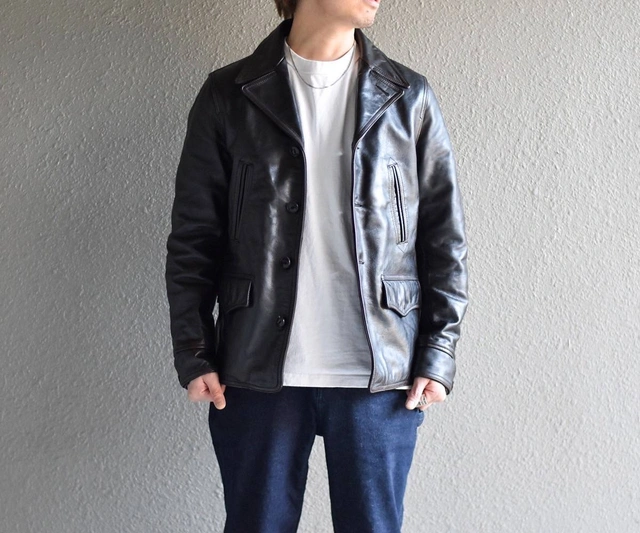 欧州産茶芯馬革がこなれ感を演出、大人顔レザージャケット