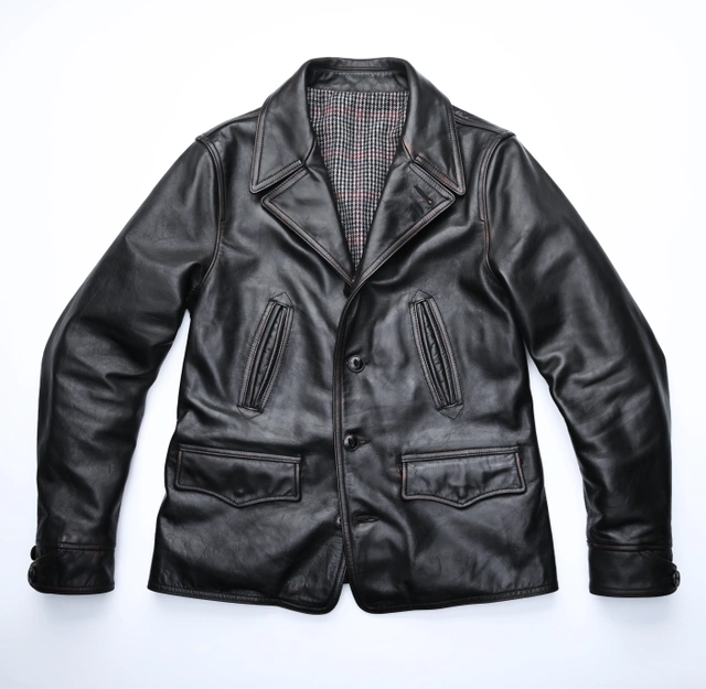 欧州産茶芯馬革がこなれ感を演出、大人顔レザージャケット
