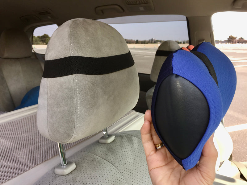車の振動を吸い取ってくれる。移動を楽にする枕「首をやさしく包み込みむ」ネックピロー