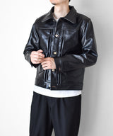 人気不動のGジャンタイプ 茶芯馬革2ndトラッカーレザージャケット