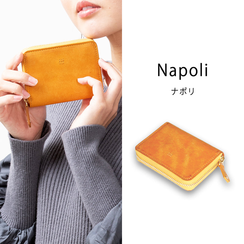 お札は折らず膨らまないラウンドzipミニ財布 SATTO Pro - サットプロ - / Napoli