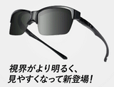 一瞬でまぶしさから解放！光感知センサーが明るさを自動調節。瞬間調光オーバーグラス