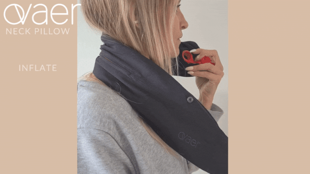 スウェーデン発ネックピロー【Ovaer】Creamy Coffee