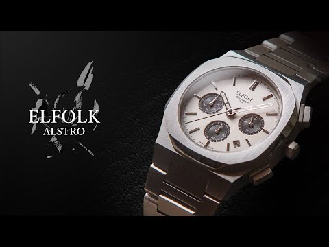 【エルフォルク / アルストロ】ELFOLK / ALSTRO  日本製クロノグラフ腕時計