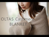 OLTASカシミヤブランケット　フルサイズ　ステッチカラー＃ネイビー