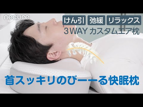 首をグーーーンと伸ばしてストレッチ！穏やかに緩めて心地よい眠りへ誘うエアバック枕