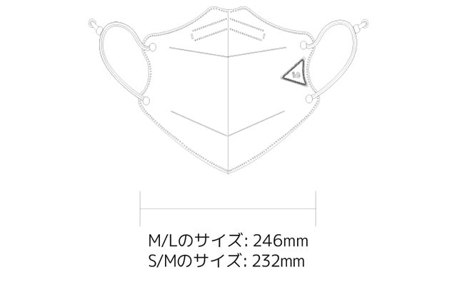 ILEクアッドクールマスク - ラベンダー-SM X 2枚