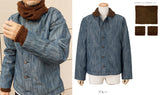 N-1デッキジャケット暖か3点セット【ブルー／Ｌ】
