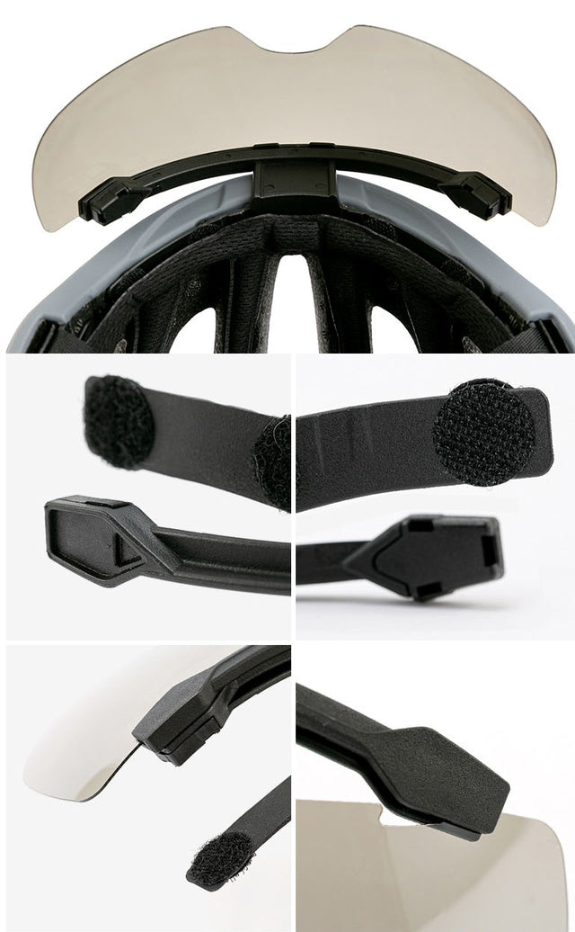 ヘルメット取付型スポーツゴーグル偏光レンズ X 大人用 フレームホワイト