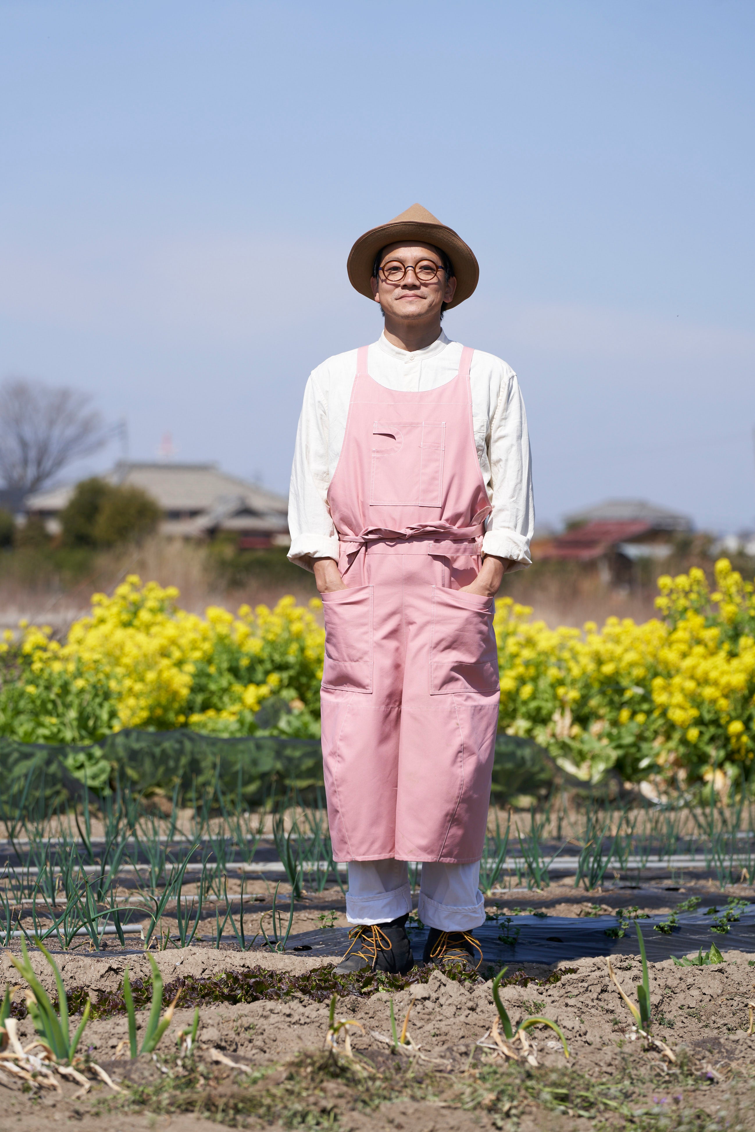 Utility apron  Free size / Coral pink