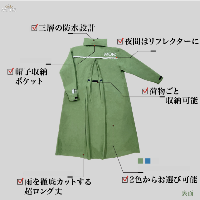 ブルー 3XLサイズ／もう雨の日にイライラしない！とにかく濡れたくない人のための徹底防水レインコート