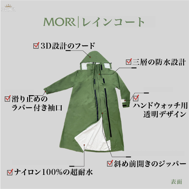 グレー XLサイズ／もう雨の日にイライラしない！とにかく濡れたくない人のための徹底防水レインコート