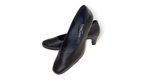 ブラックプレーンパンプス「Feel-Good Pumps」ブラック　24.5ｃｍ