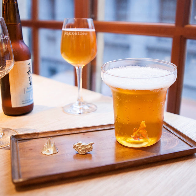 Woo Beerglass 錫付き台湾ビアグラス